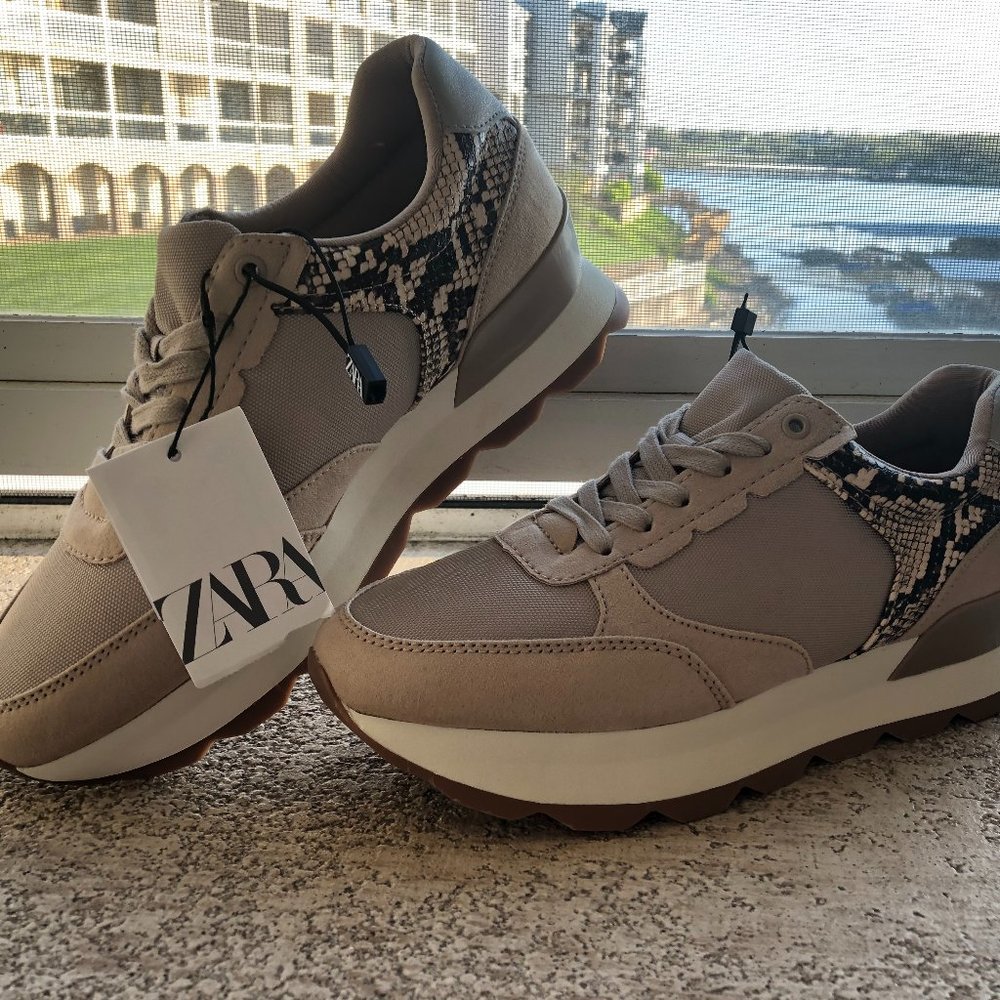 Zara Snakeskin Sneakers